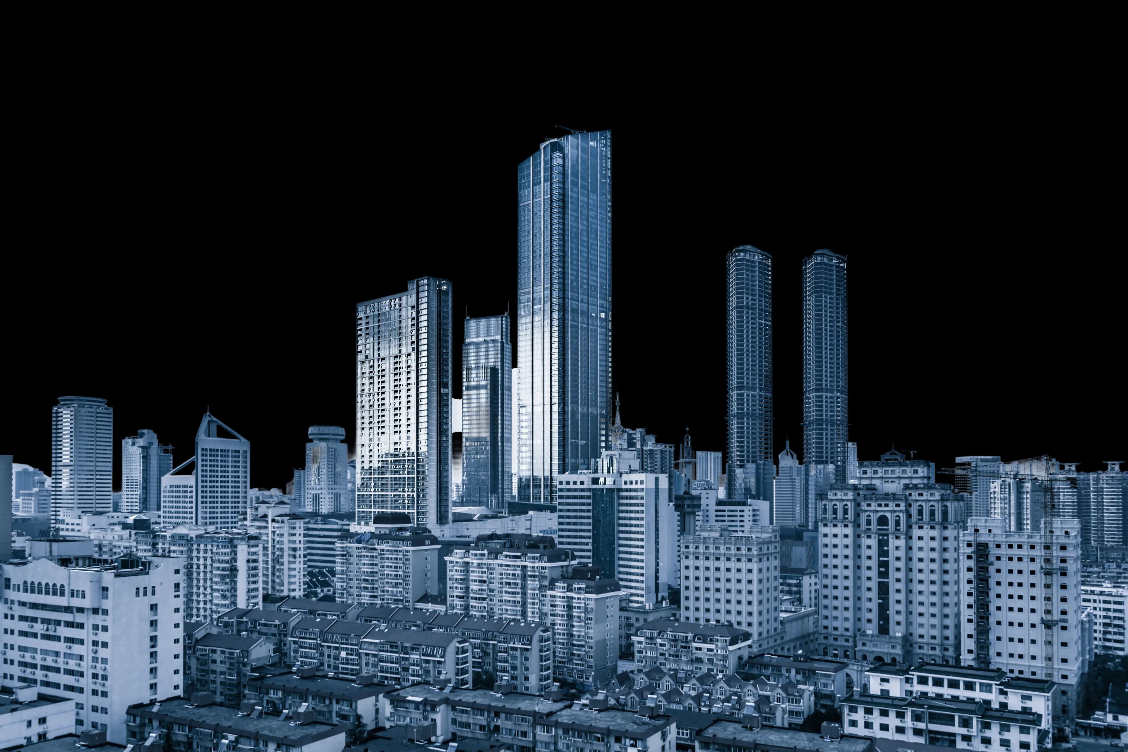 fondo de ciudad tecnológica segura