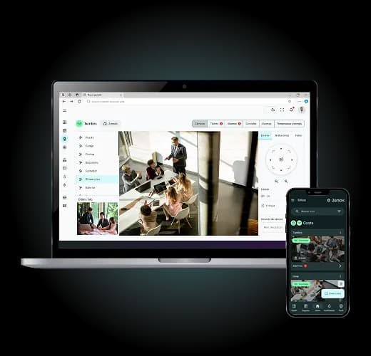 Imagen de laptop y celular